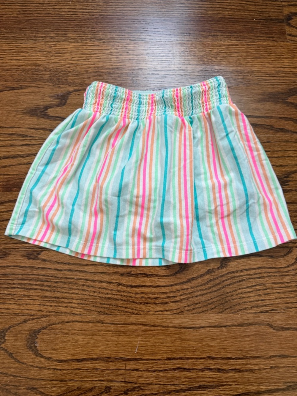 Cat & Jack Light Blue Stripe Girls Skirt with Pastel Accents